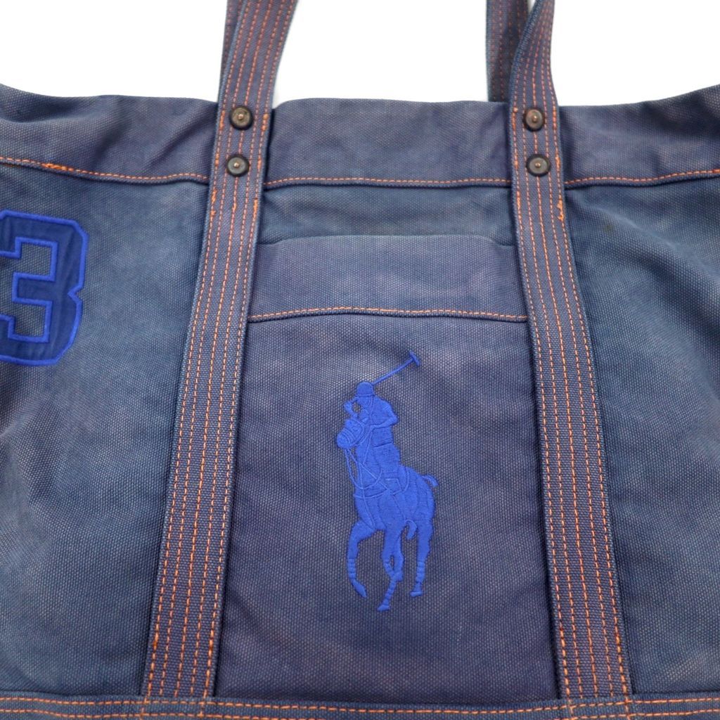 POLO RALPH LAUREN ヴィンテージ加工 トートバッグ ネイビー