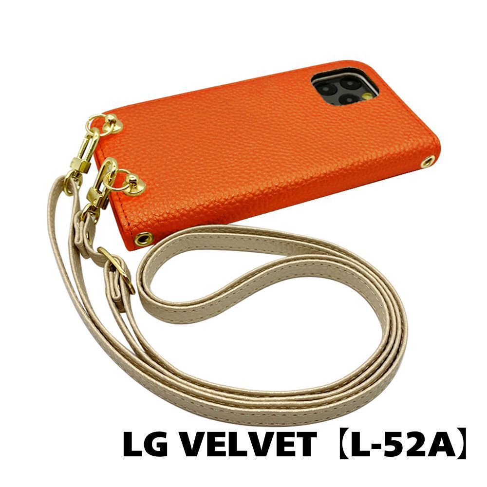 新品未使用】LG VELVET L-52A ストラップ付 手帳型スマホ ケース  