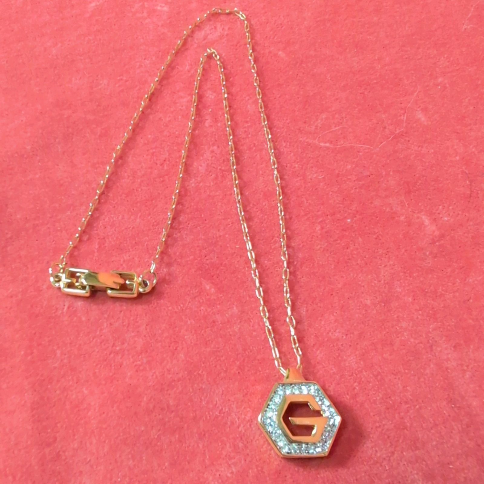 GIVENCHY ジバンシー Vintage ネックレス ラインストーン Gロゴ - メルカリ