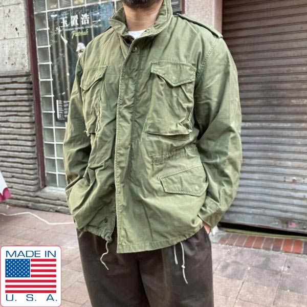 70s 実物 米軍 M-65 3rd フィールド ジャケット M-S サード ブラス