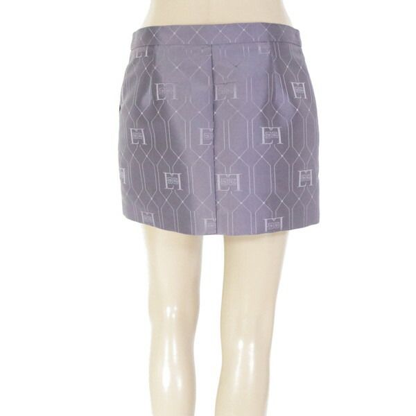 80 OFF エリザベッタフランキ ELISABETTA FRANCHI スカート 40 ESK698 Mサイズ パープル レディース ミニ丈スカート 光沢 台形 イタリア製