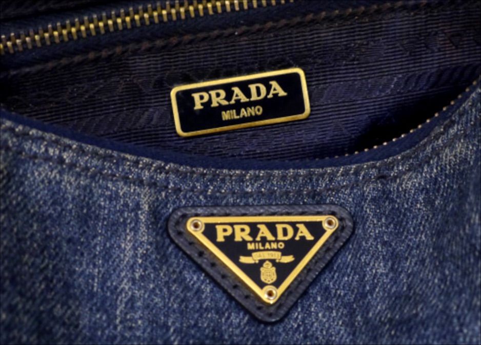 ◆PRADA プラダ CANAPA デニム ショルダー カメラ バッグ ポーチ紺 美品 ◇ PRADA プラダ CANAPA カナパ デニム クロスボディ