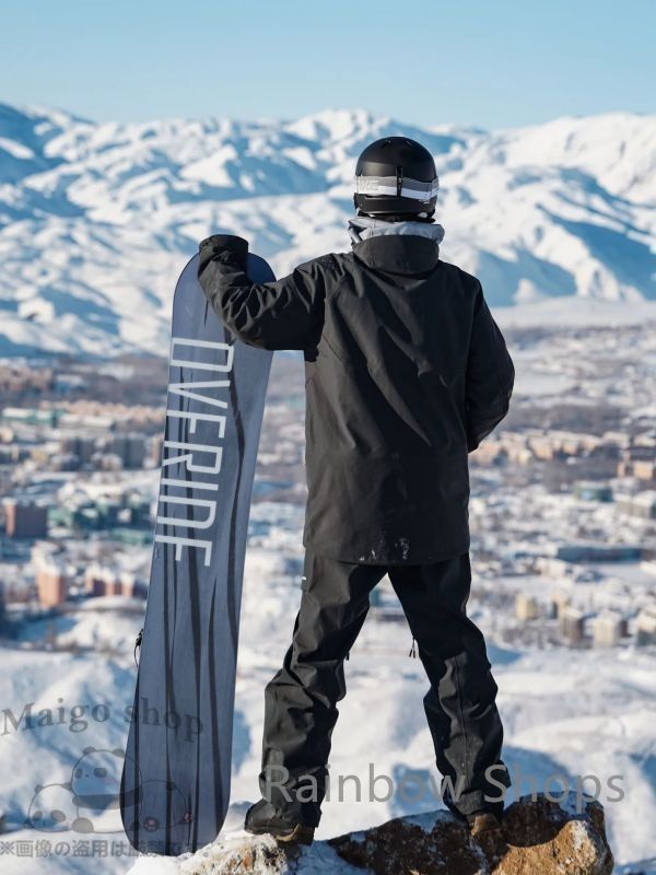 スキースノボウェア 黒 ブルーパンツ