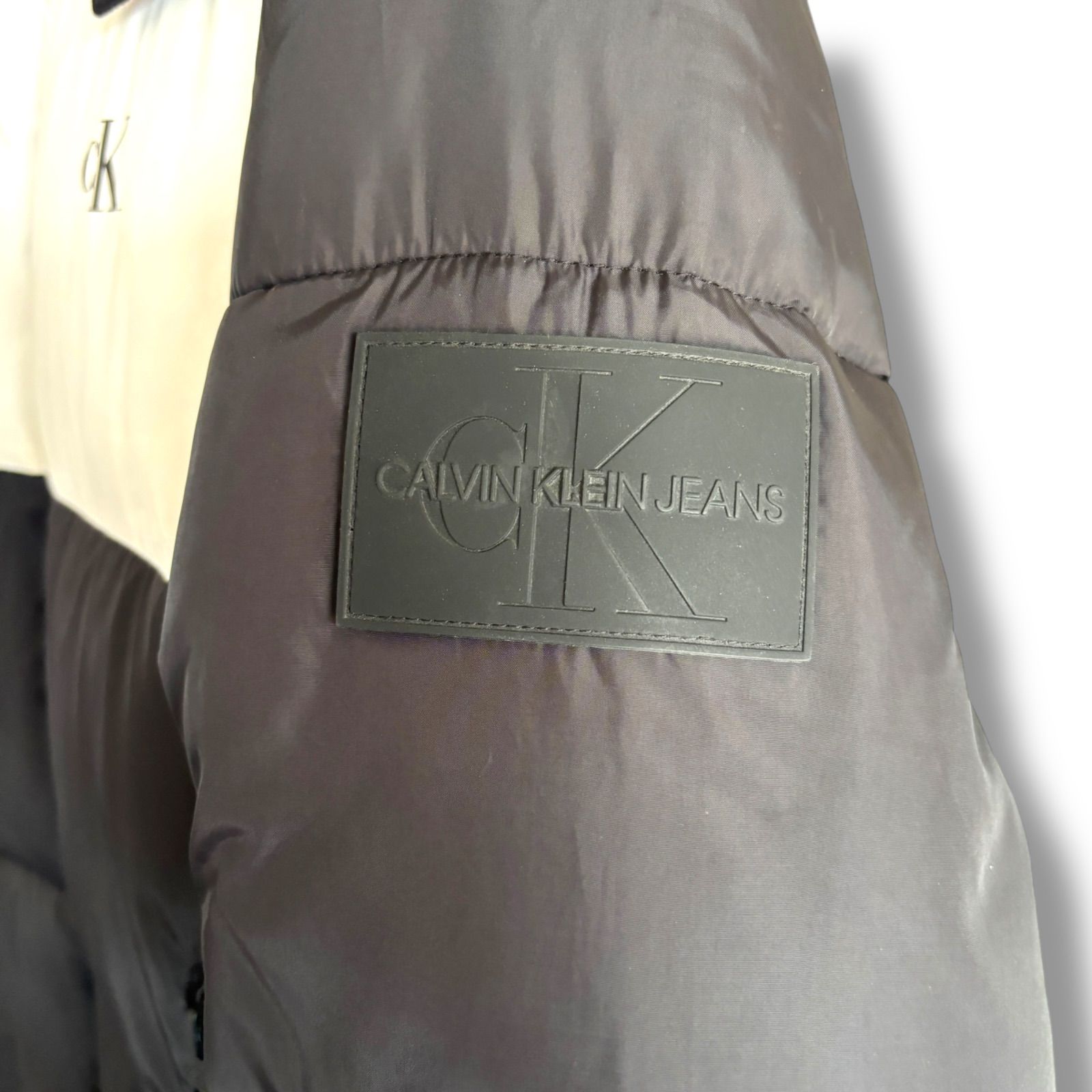 Calvin Klein jeans ダウンジャケット ブラック L ジップアップ 防寒 