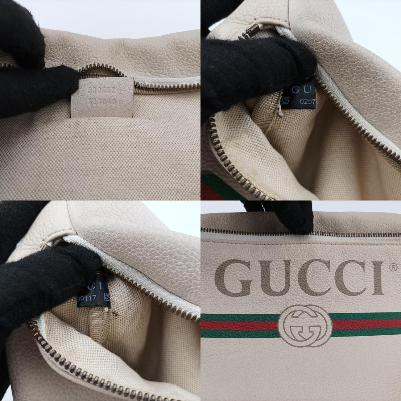 グッチGucciグッチプリントホワイトレザー530412I025799117