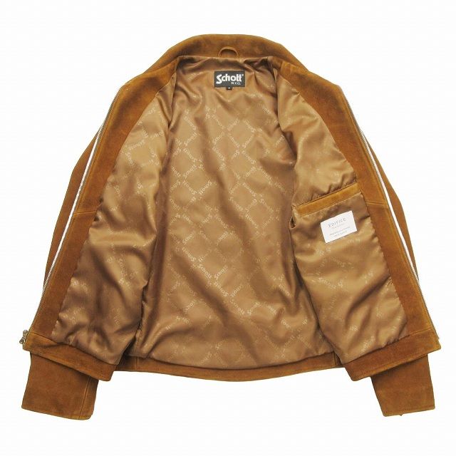 【極美品】ショット☆エディフィス別注　ラムレザー　シングル　ライダース ショット × エディフィス SCHOTT × EDIFICE 別注 シープスエード