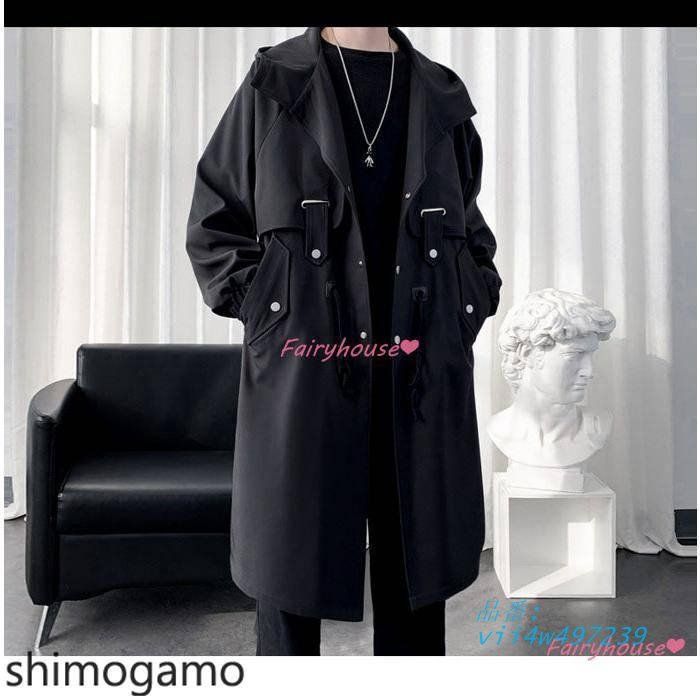 トレンチコートメンズ 秋冬 ロング丈 無地コート ゆったりアウター 通勤 ビジネスコート vii4w497239