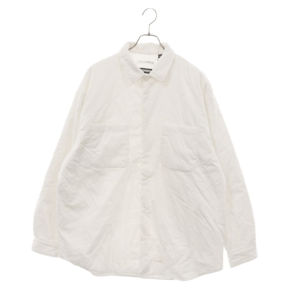 SUPREME (シュプリーム) 24SS ×MM6 Maison Margiela Padded Shirt エムエムシックス メゾンマルジェラ 中綿 パデット シャツ ジャケット ホワイト