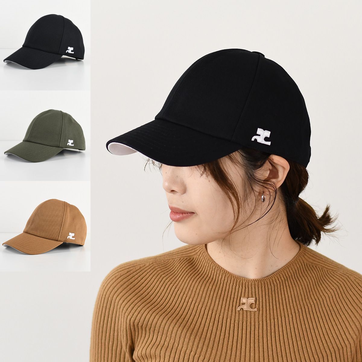 帽子・その他 Courreges HAT (124ACT031CO0024 1004) クレージュ】コットン キャップ (Courreges/キャップ