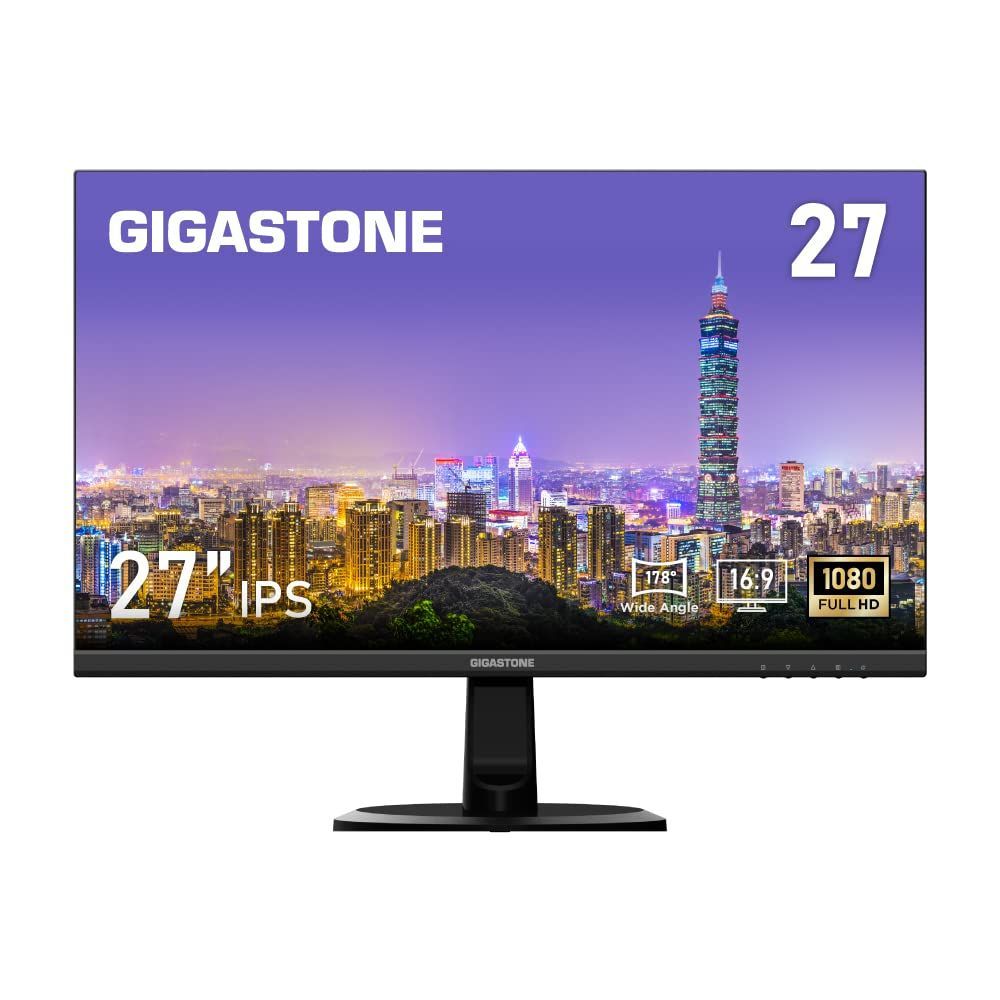 【特価セール】1080 x 1080P 1920 178広い視野角 フレームレス FHD PCモニター 5ms 75Hz スピーカー内蔵 IPS ブルーライト軽減 人間工学角度調整 ゲーミングモニター VESA対応 27インチ HDMI VGA Gigas