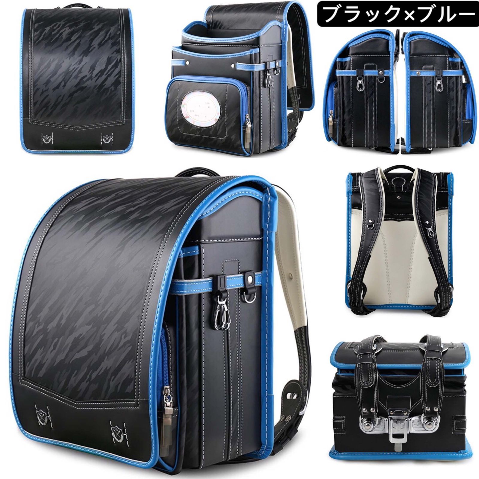 バッグ 【新品】新作 ランドセル 男の子 迷彩柄 撥水加工 大容量 ネイビー