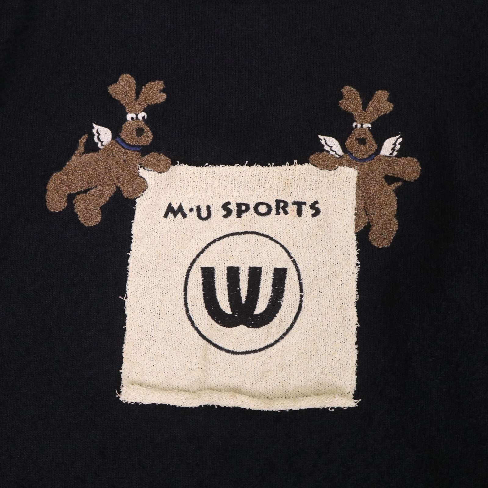 新品 M.U SPORTS ミエコウエサコ 刺繍入り ポロシャツ 長袖 メンズ 42
