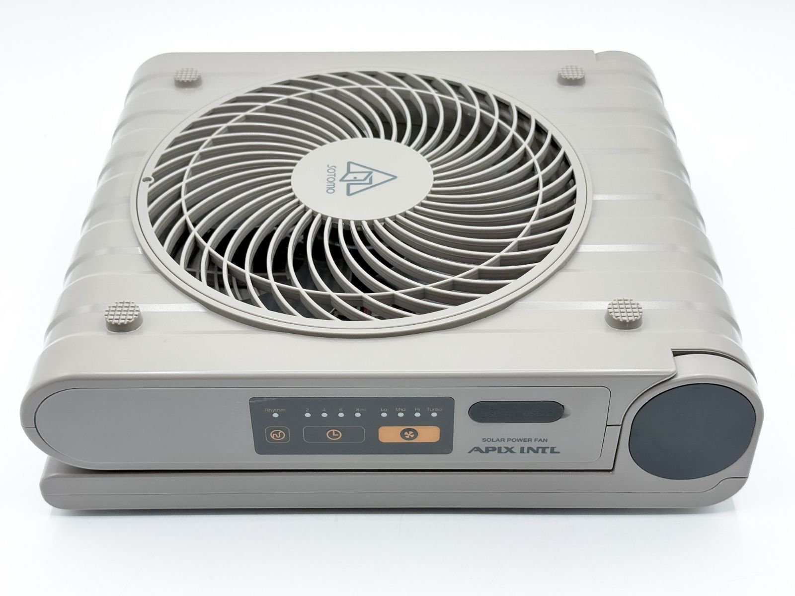 アピックスsotomo ソーラーパワーファン　2024年　APF−560 太陽光で充電できるから防災用としても活躍する SOTOMO ソーラー