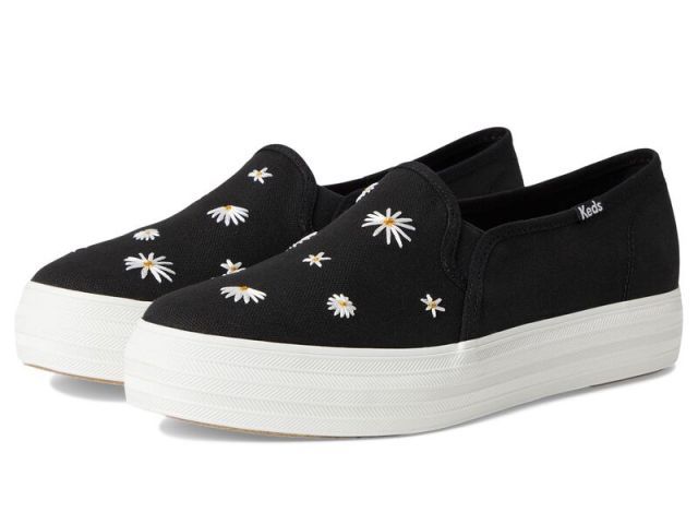 (取寄) ケッズ レディース トリプル デッカー Keds women Triple Decker Black Canvas 送料無料】 ケッズ レディース スニーカー シューズ Triple Decker