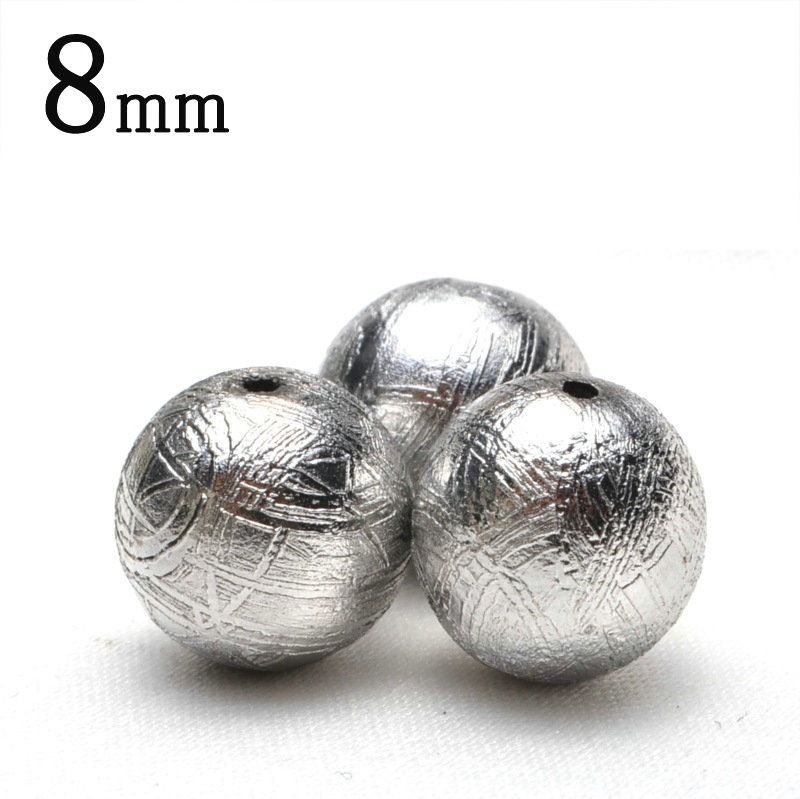 ギベオン（メテオライト）隕石 シルバー 8mm 粒売り パワーストーン