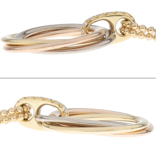 新品仕上げ済）カルティエ CARTIER トリニティ ダイヤ ネックレス  
