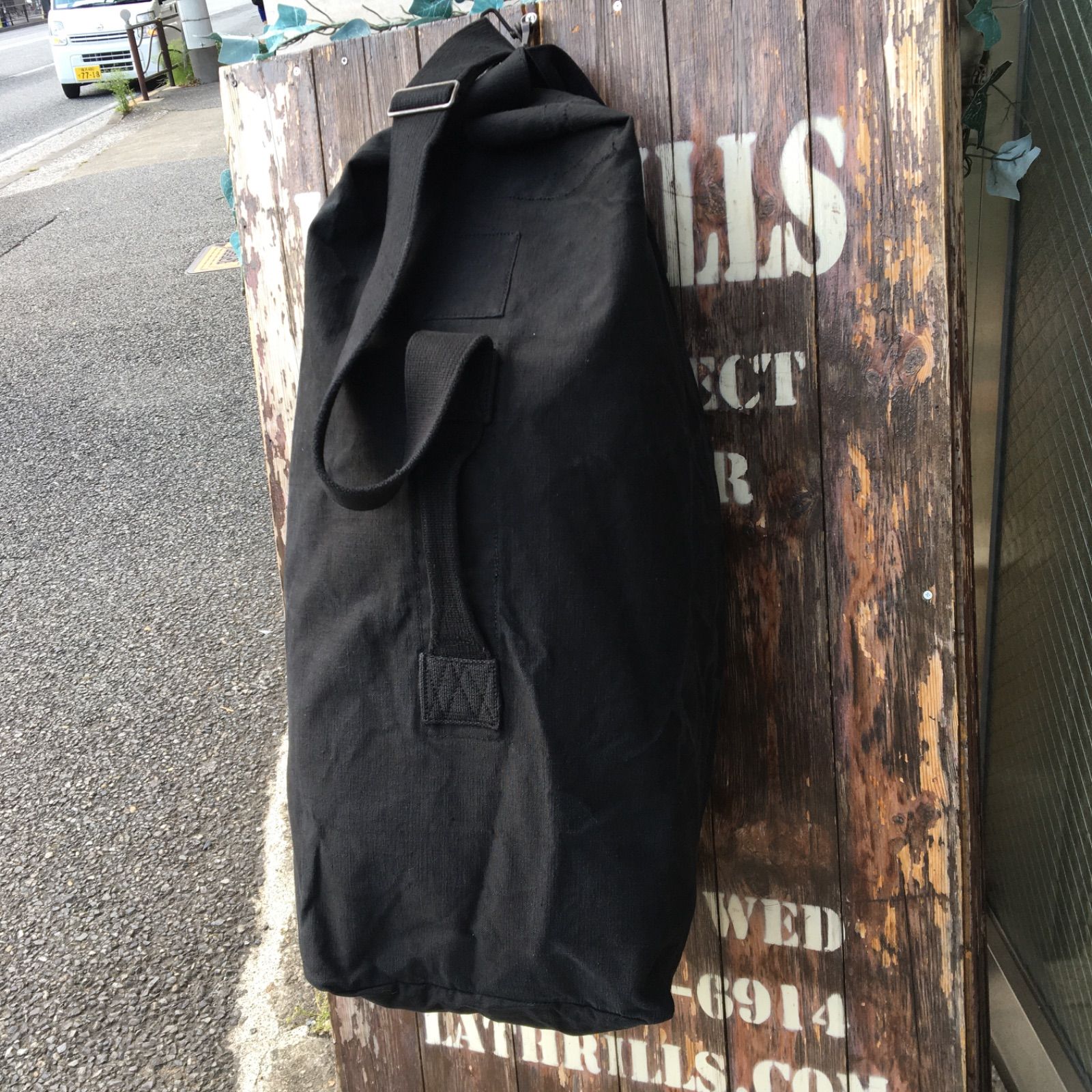 50’s Vintage French Army duffel bag フランス軍 ビンテージ ダッフルバッグ 大型 ボストンバッグ 黒染 デッドストック