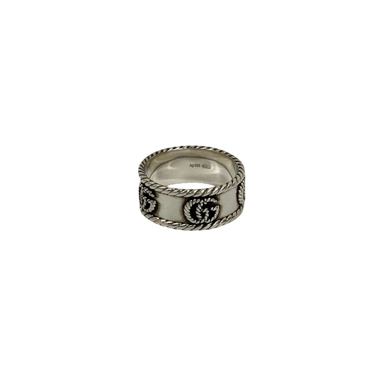 極 美品 GUCCI グッチ ダブルG モチーフ リング シルバー925