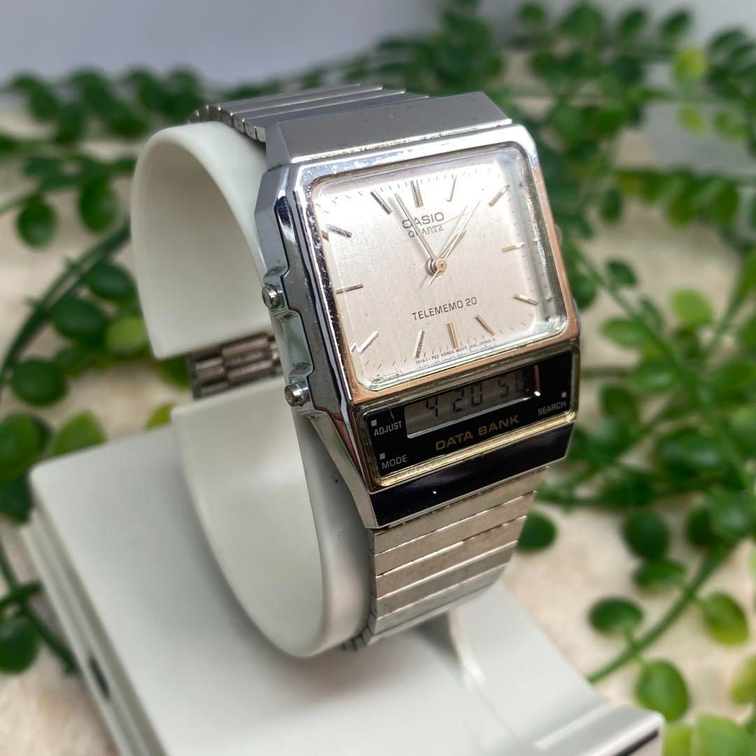 希少】CASIO データバンク DBC-W151 電波時計 美品！【希少DBC-電波