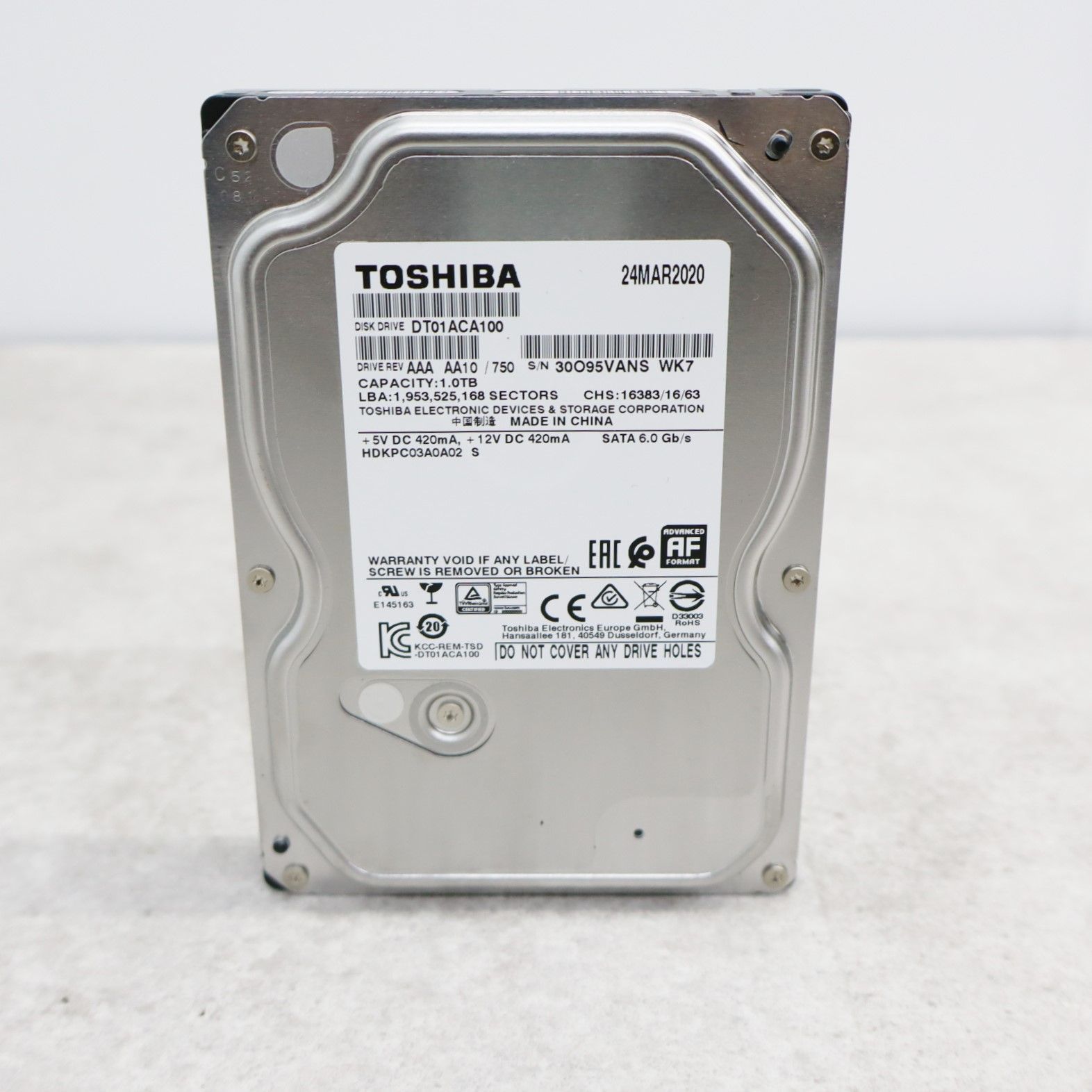 ∨PCパーツ 1TB｜SATA 内蔵型 3.5インチ ハードディスク｜TOSHIBA 東芝 DT01ACA100 内蔵 HDD｜フォーマット済み  □O9213 - メルカリ