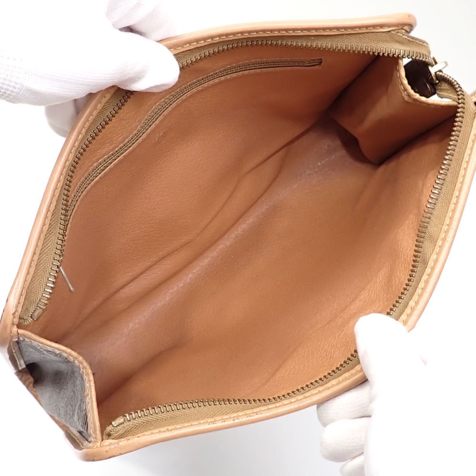 CELINE セリーヌ マカダム クラッチバッグ レザー PVC ブラウン系 CELINE - CELINE セリーヌ M13 セカンドバッグ クラッチバッグ