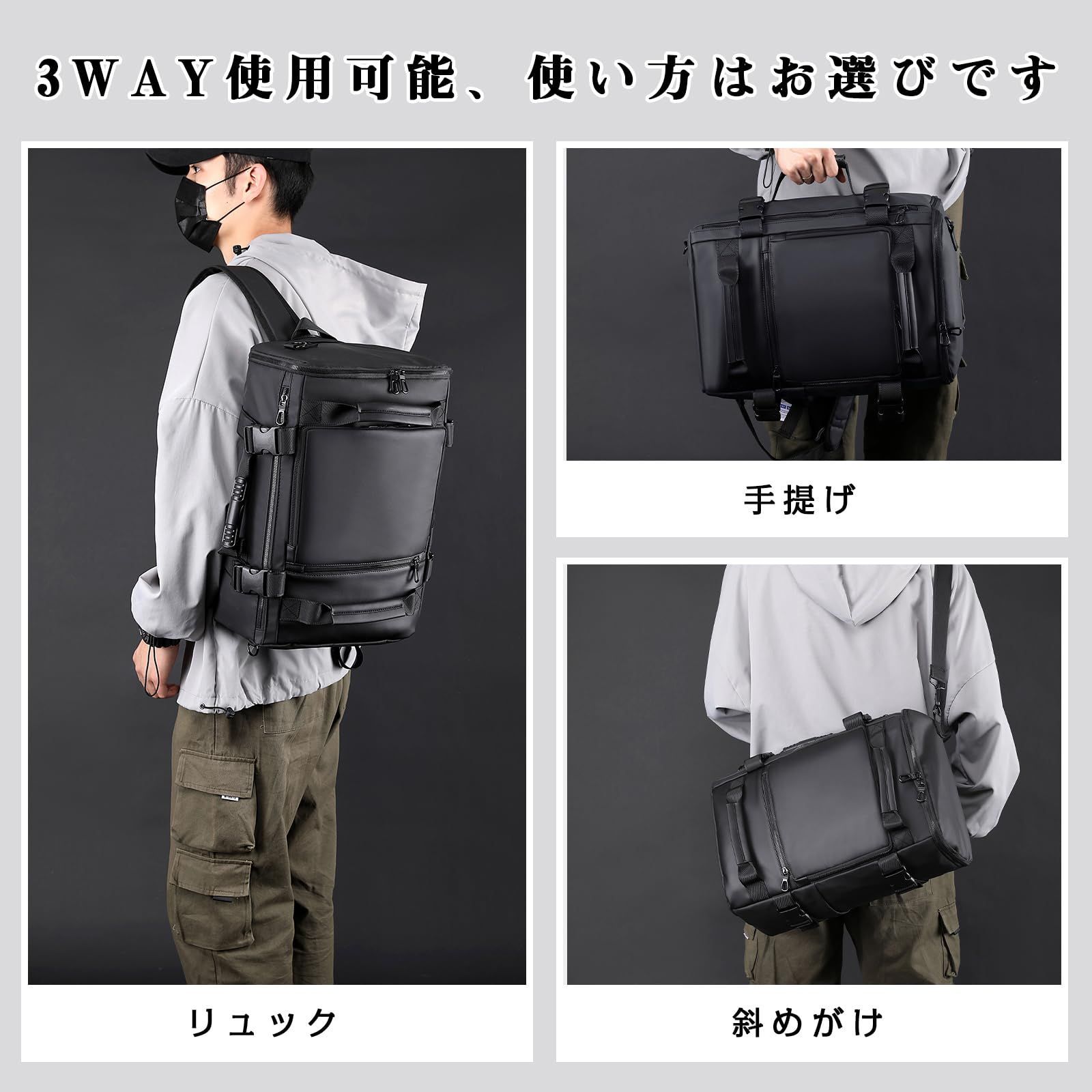 メンズ バックパック アウトドア ハイキング 旅行バッグ 
