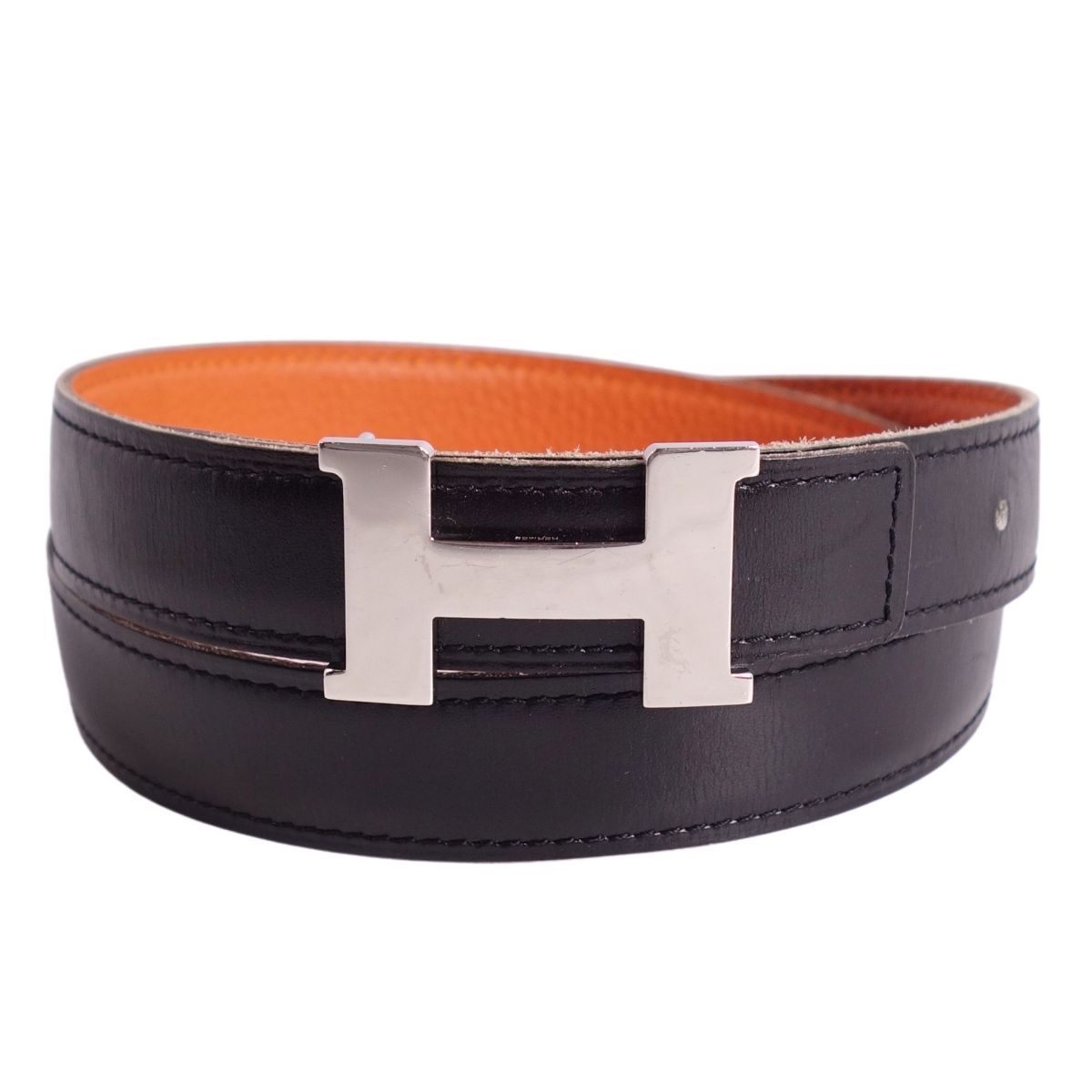 エルメス HERMES ベルト レザーベルト Hロゴ コンスタンス レザー