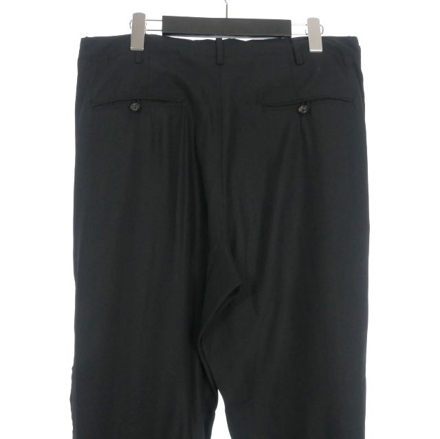 ヨウジヤマモトプールオム クロップド丈スラックス センタープレスパンツ 黒 ヨウジヤマモト プールオムYohji Yamamoto POUR HOMME サイド