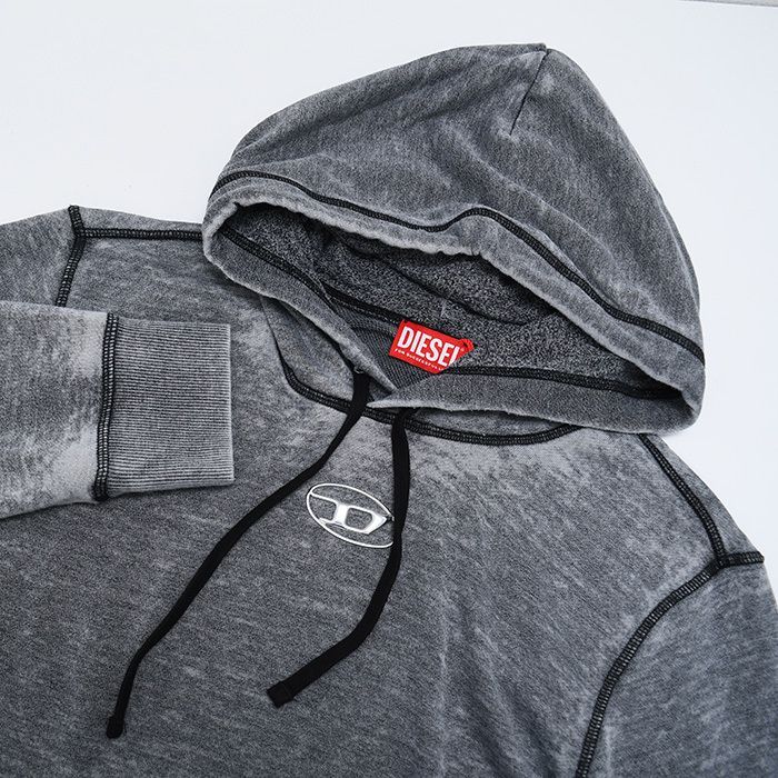 DIESEL ディーゼル パーカー フーディ トップス S-GINN-HOOD-PAK プルオーバーパーカー レギュラーフィット A16155 0CPAK レディース グレー ロゴ ユニセックス DIESEL ディーゼル パーカー フーディ トップス S-GINN-HOOD-PAK