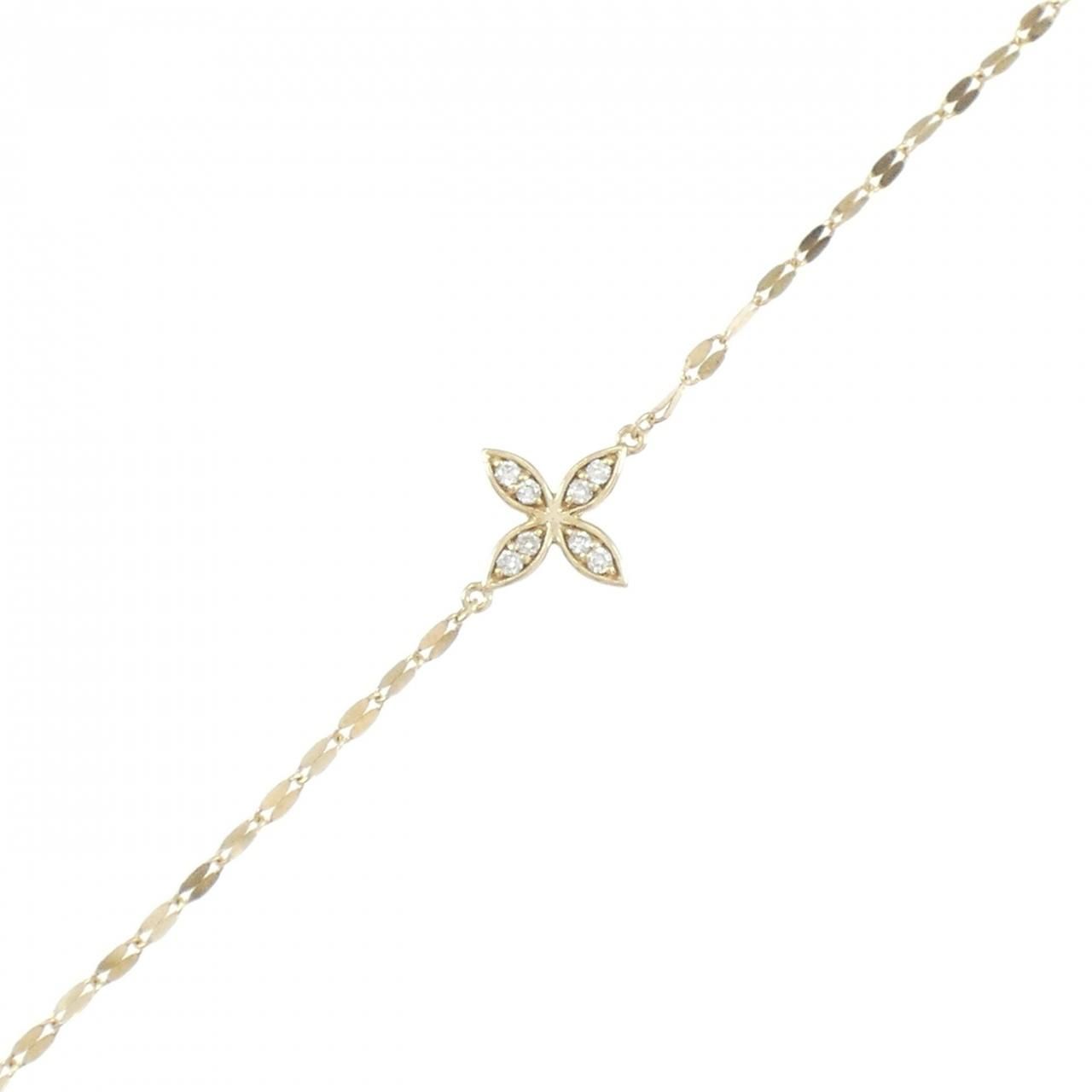 K10YG フラワー ダイヤモンド ブレスレット