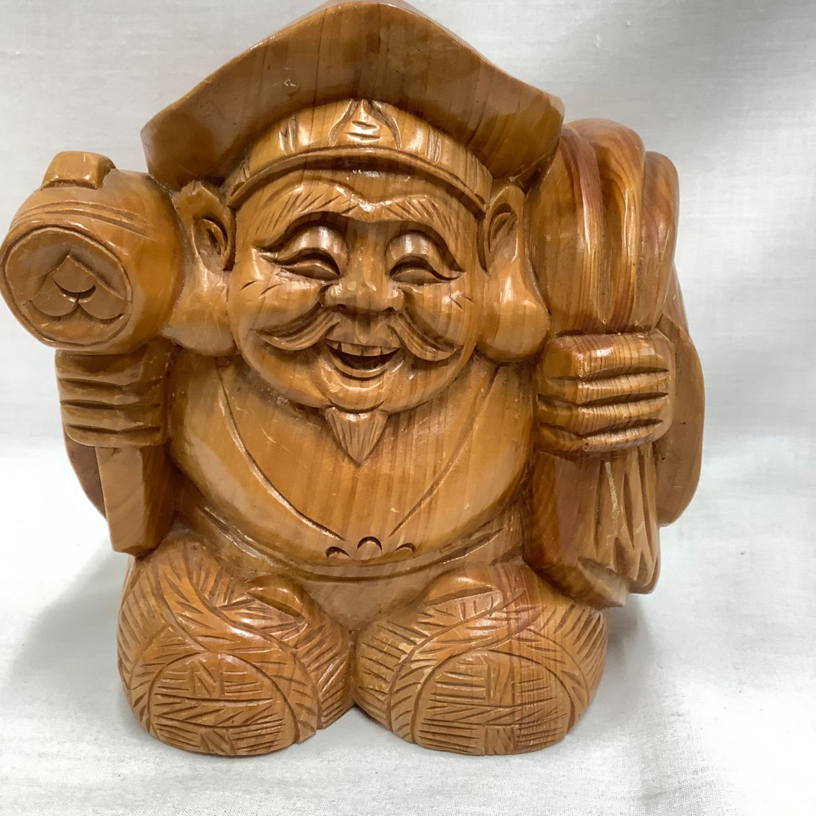 七福神 大黒天 木彫り 置物 インテリア C728 - メルカリ