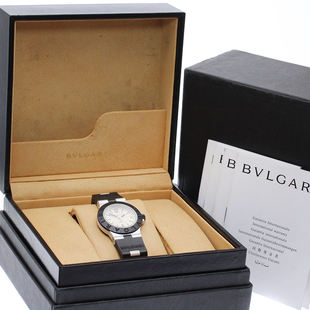ブルガリ BVLGARI AL32A アルミニウム デイト クォーツ ボーイズ良品箱