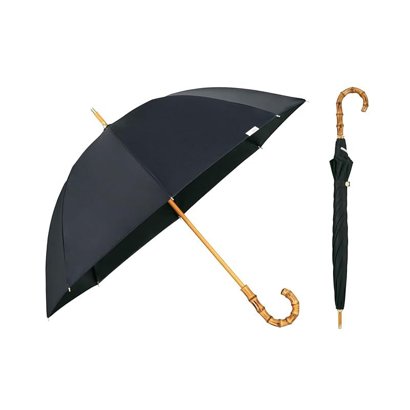 2025 最強の日傘 日傘 UVO ウーボ CALM 8本骨 無地 ブラック 遮光率 UVカット率100％ UPF50 晴雨兼用 紫外線対策 長傘 親骨55cm 通勤 通学 旅行 オシャレ 可愛い 女性 レディース UVO1-107