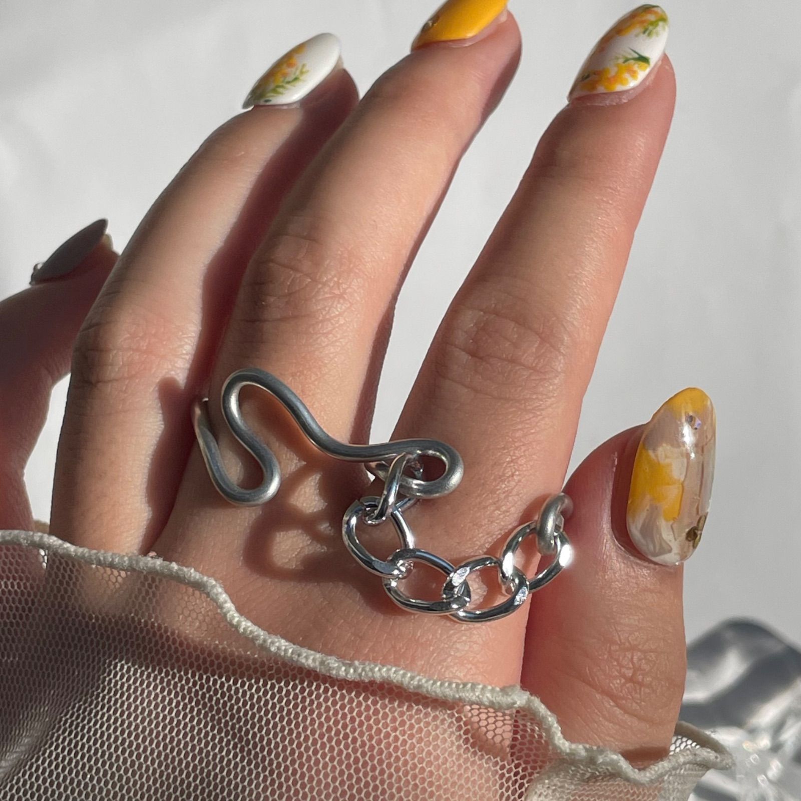 balance double finger ring _バランス ダブルフィンガーリング