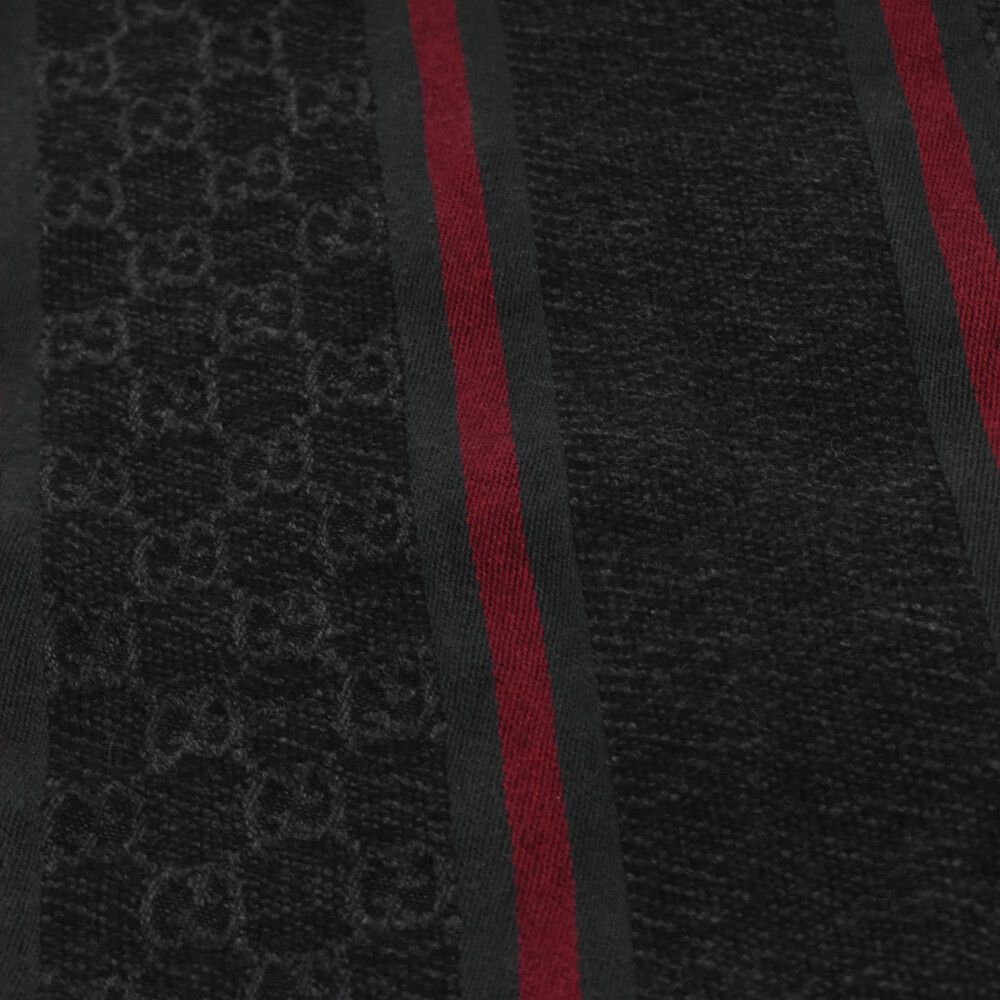 GUCCI (グッチ) GG柄 シェリーライン ストール マフラー ダークグレー
