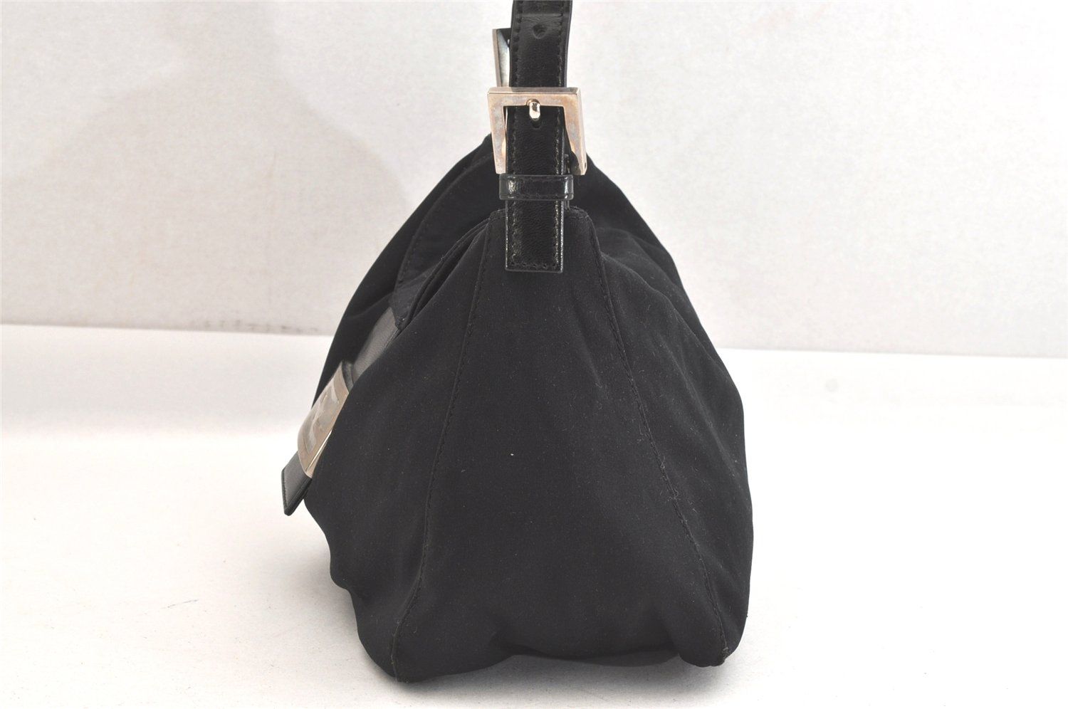 ✨美品✨フェンディ　マンマバケット　コットン　ブラック　ミニ　黒 FENDI フェンディ マンマバケット コットンジャージー ハンドバッグ