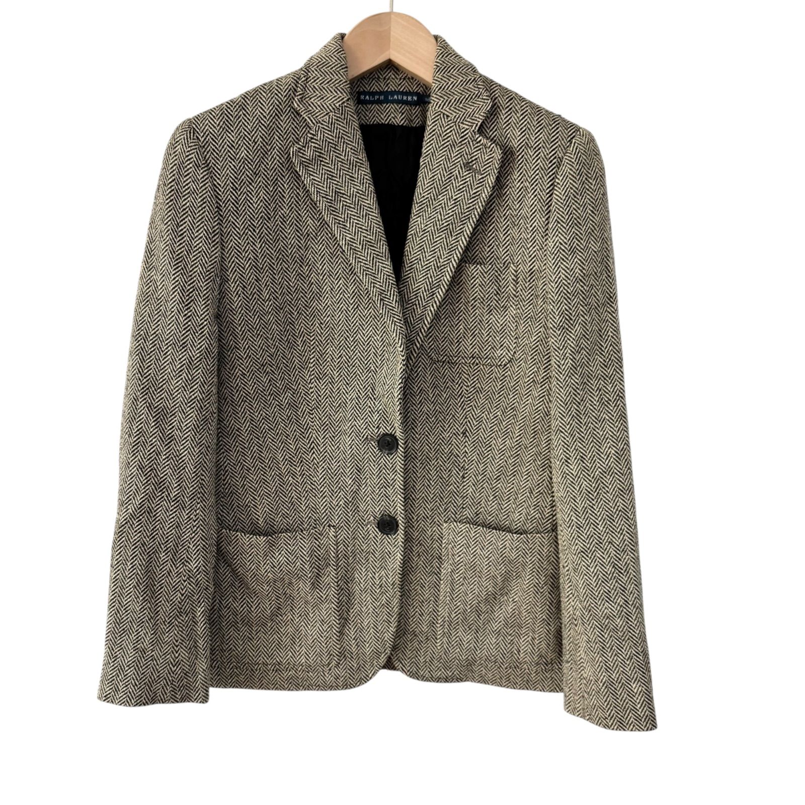ラルフローレン テーラードジャケット ヘリンボーン　イタリア製　絹100% Z1469 Ralph Lauren ラルフローレン イタリア製 シルク100