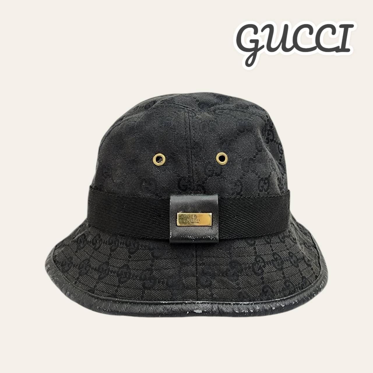 【GUCCI】グッチ GG バケット ハット 7950013HA1J GUCCIグッチ バケットハット GGキャンバスLサイズ