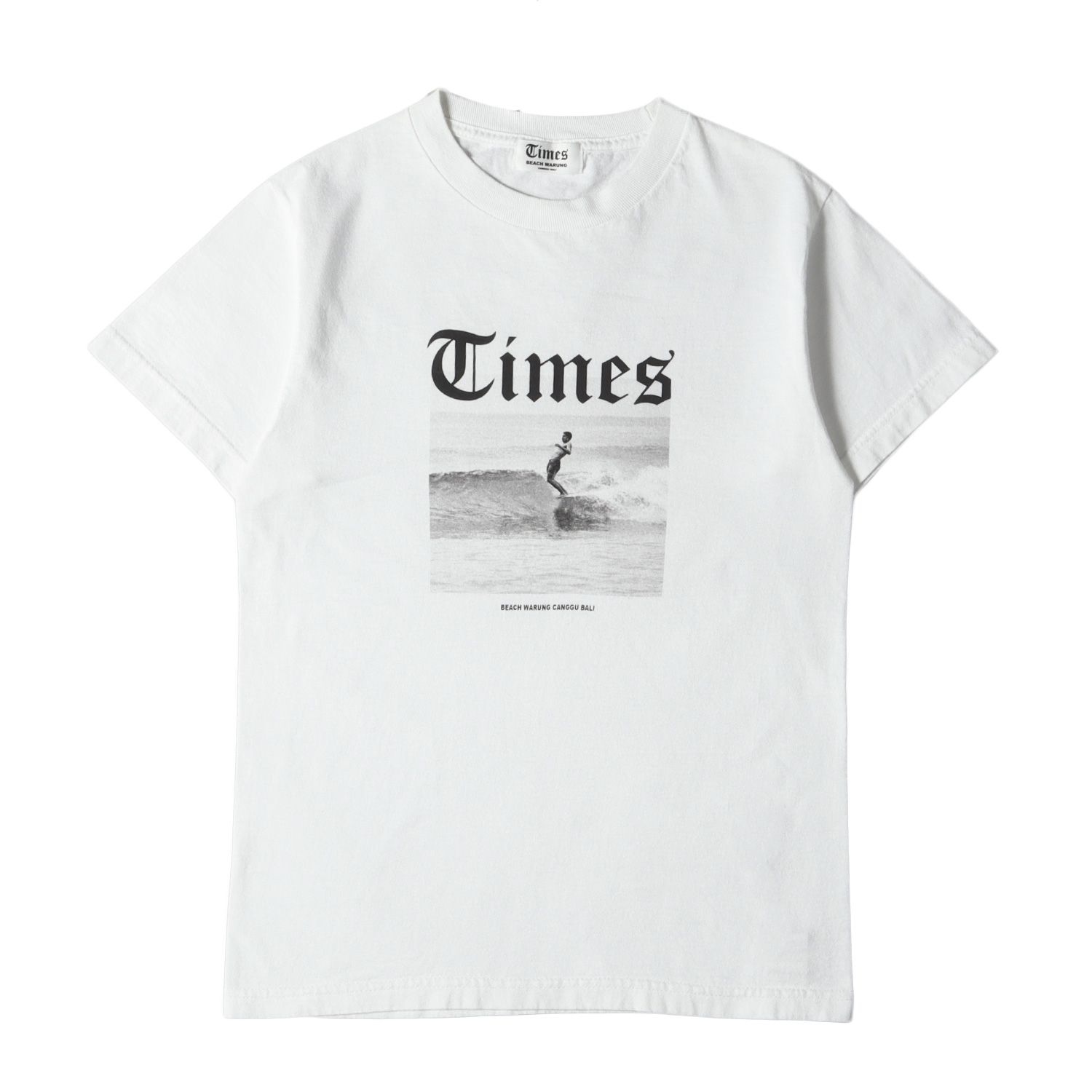 Times BEACH WARUNG タイムズ ビーチ ワルン Tシャツ サイズ:S 21AW フォトグラフィック ロゴ クルーネック 半袖Tシャツ Jared Tee ホワイト 白 トップス カットソー【メンズ】