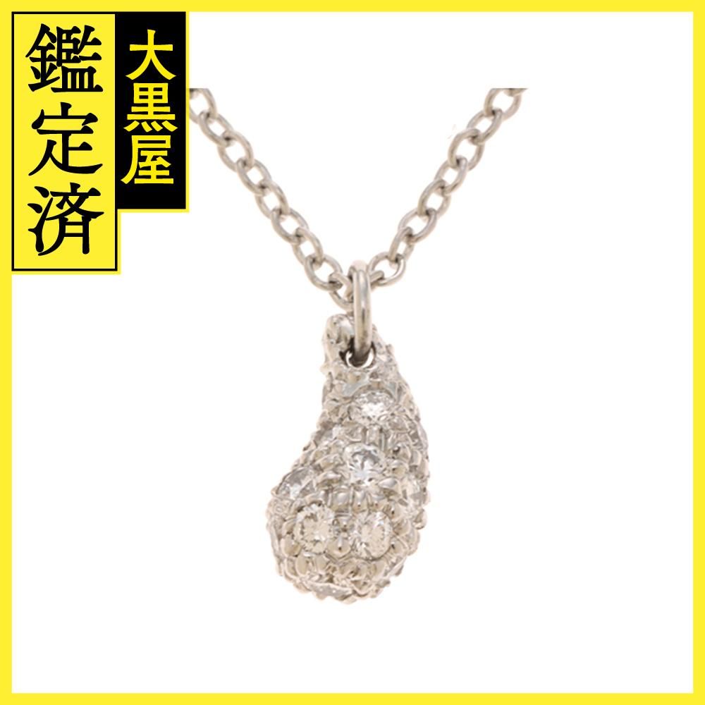 TIFFANY&CO　ティファニー　ティアドロップネックレス　PT950　プラチナ　ダイヤモンド　2.8g【431】