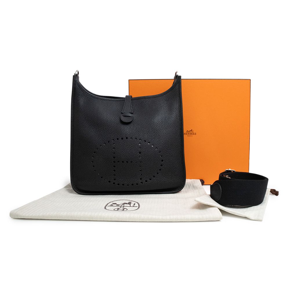 美品 HERMES エルメス エヴリン GM ノワール ブラック HERMES - 美品 HERMES エルメス エヴリン GM ノワール ブラックの通販