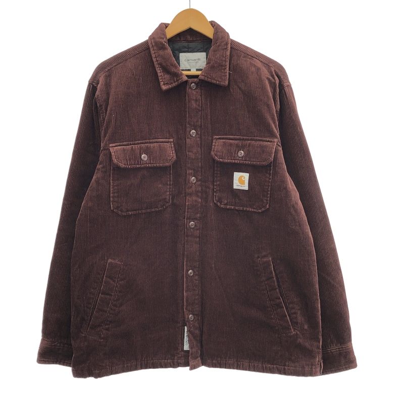 中古】Carhartt コーデュロイジャケット サイズL 赤茶 カーハート[91