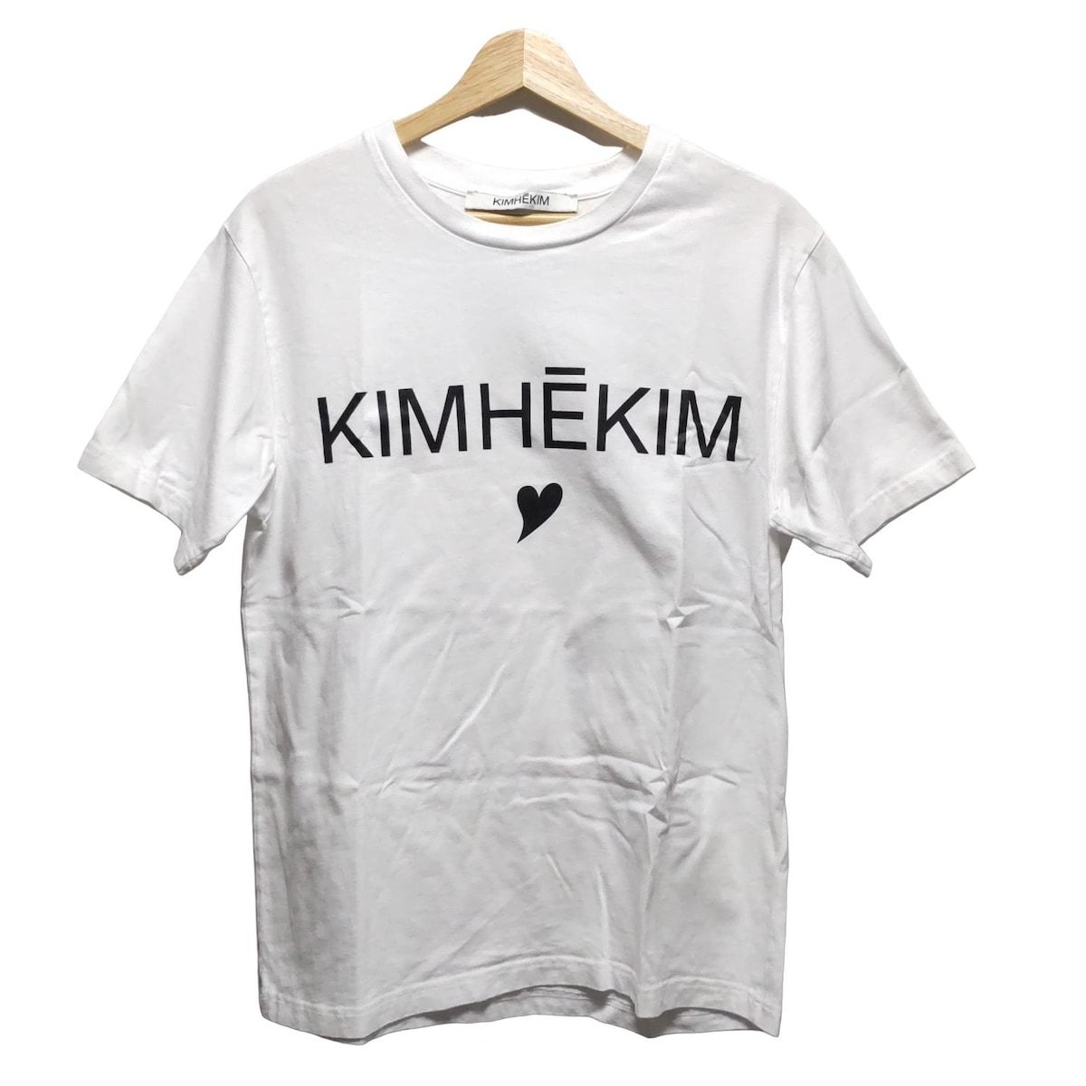 Kimhekim キムへキム 半袖Tシャツ サイズS レディース - 白×黒
