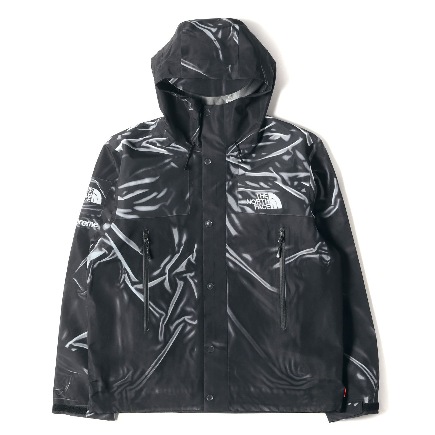 美品 Supreme シュプリーム ジャケット サイズ:M 23SS THE NORTH FACE ノースフェイス 騙し絵 テープドシーム シェル ジャケット Trompe Loeil Printed Taped Seam Shell Jacket ブラック