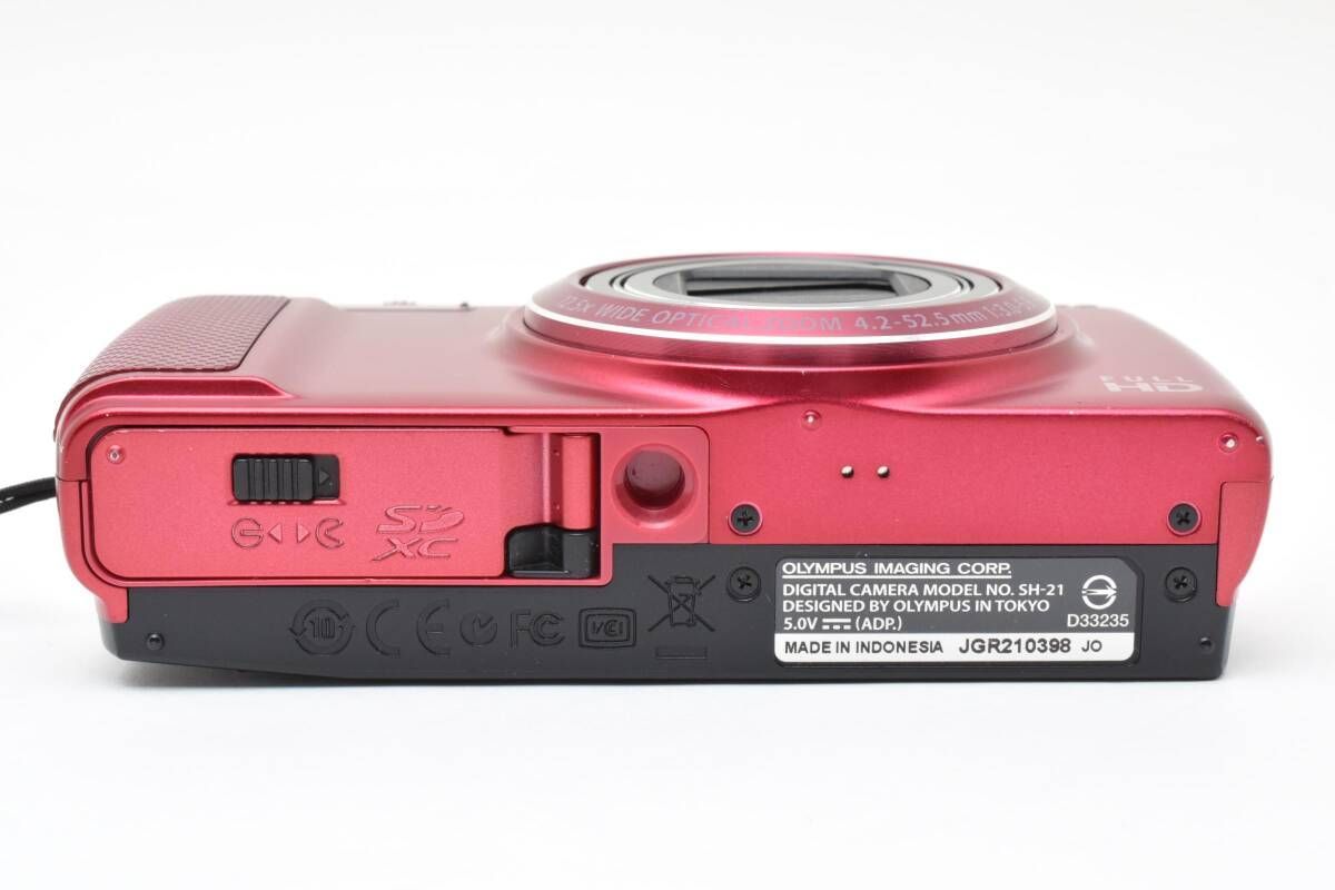 ☆オリンパス OLYMPUS SH-21 レッド コンパクトデジタルカメラ