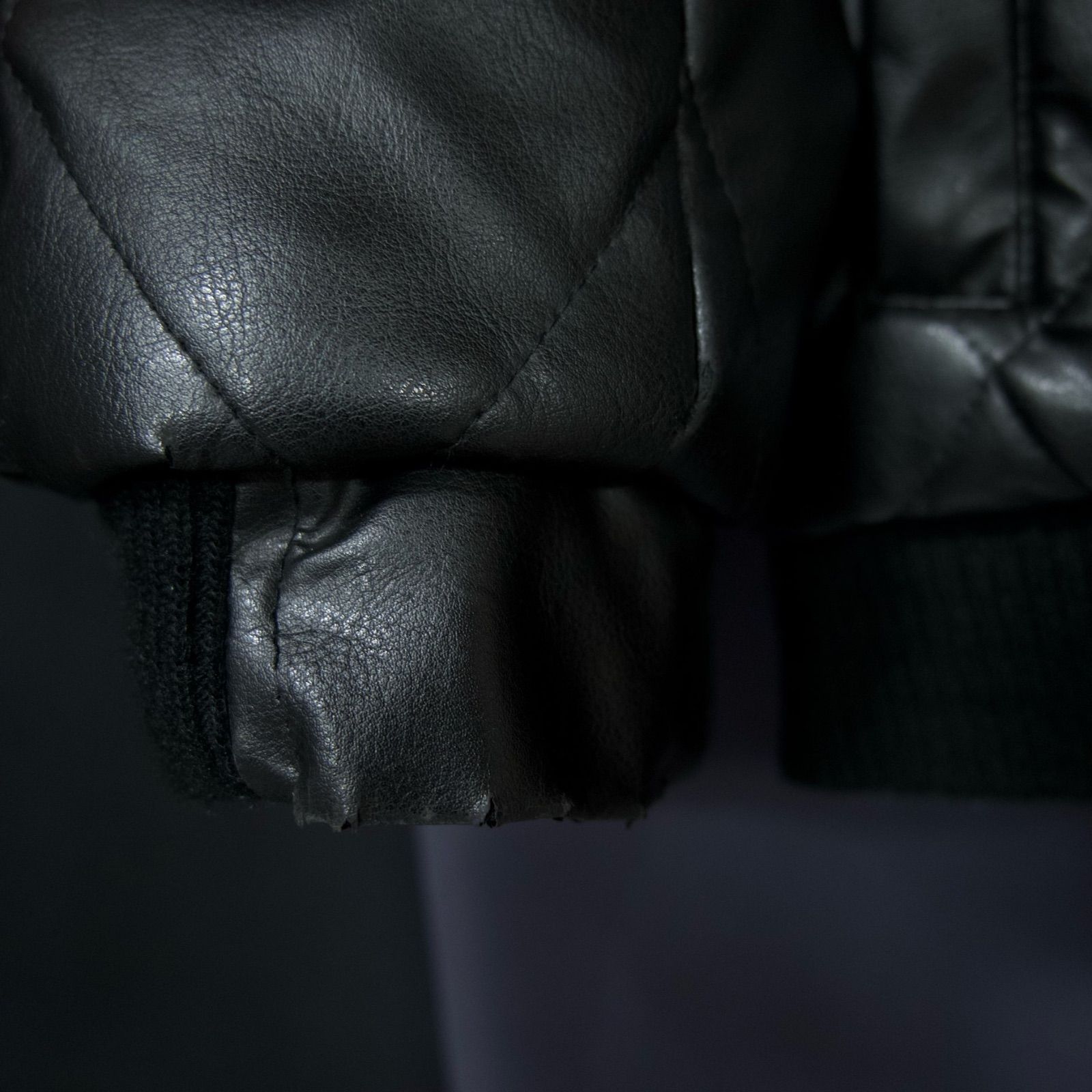 SeanJohn PU Leather Quilting Oversized Puff Jacket ショーンジョン