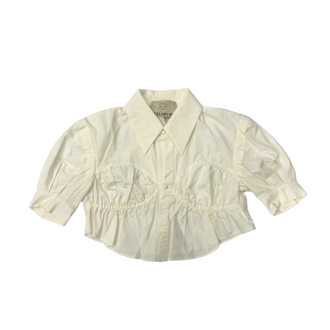 24SS TELOPLAN テーロプラン Porter Shirt ショート丈ハーフスリーブシャツ ホワイト ポーター 半袖