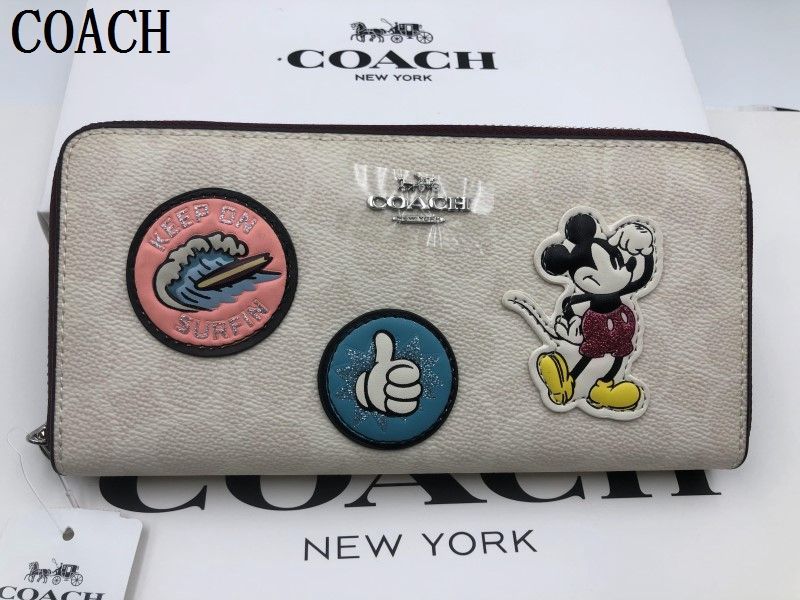 COACH  財布コーチ 長財布 シグネチャー アコーディオンラウンドジップウォレット レディース 財布 贈り物 新品未使用F3733  237C  E20