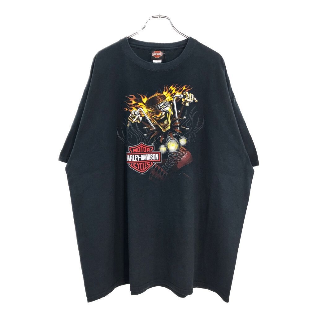 HARLEY DAVIDSON ハーレーダビッドソン モーターサイクル Ｔシャツ ブラック メンズ 3XL 古着 U1735