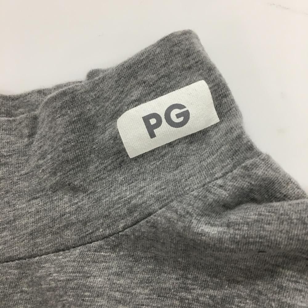 美品】パーリーゲイツ 長袖ハイネックシャツ 杢グレー 背面プリント